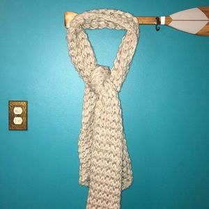 cream knit scarf - will be donating soon!